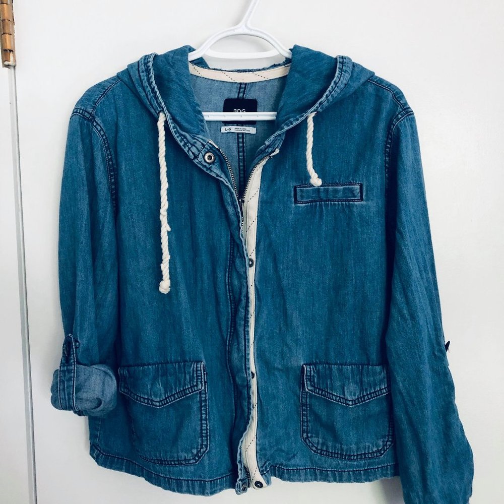 Denim Zip Up Hoody